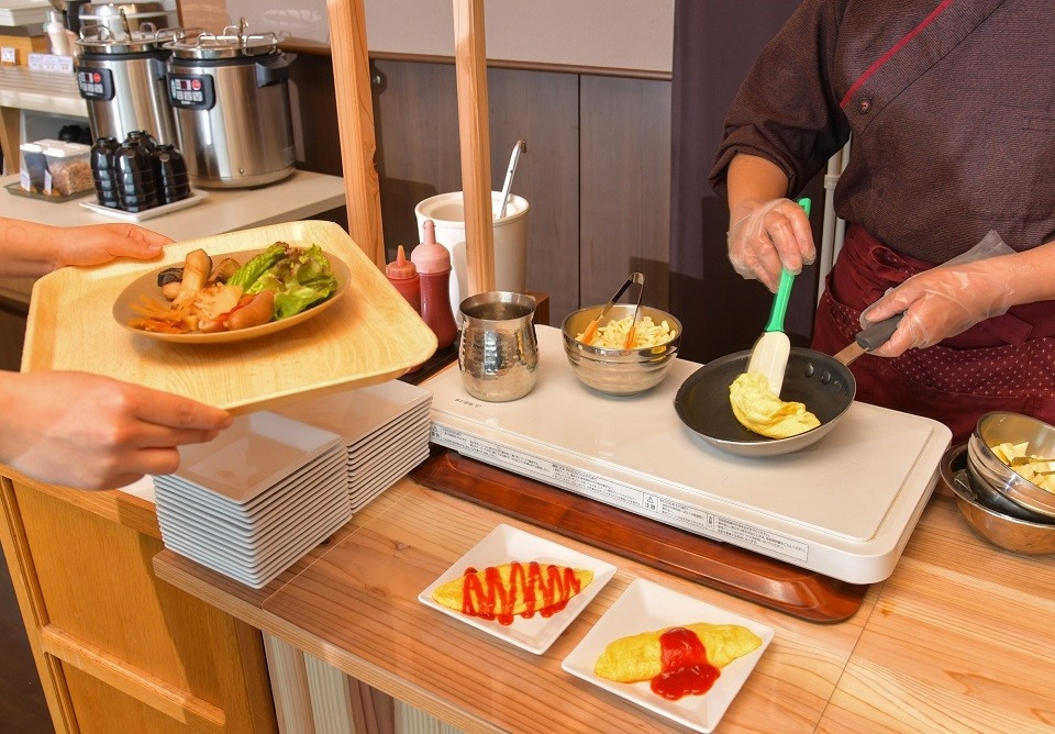 写真：朝食ビュッフェ