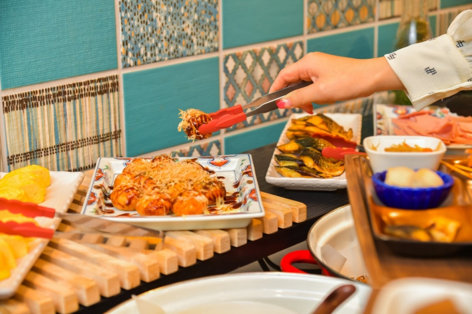 写真：朝食ビュッフェ