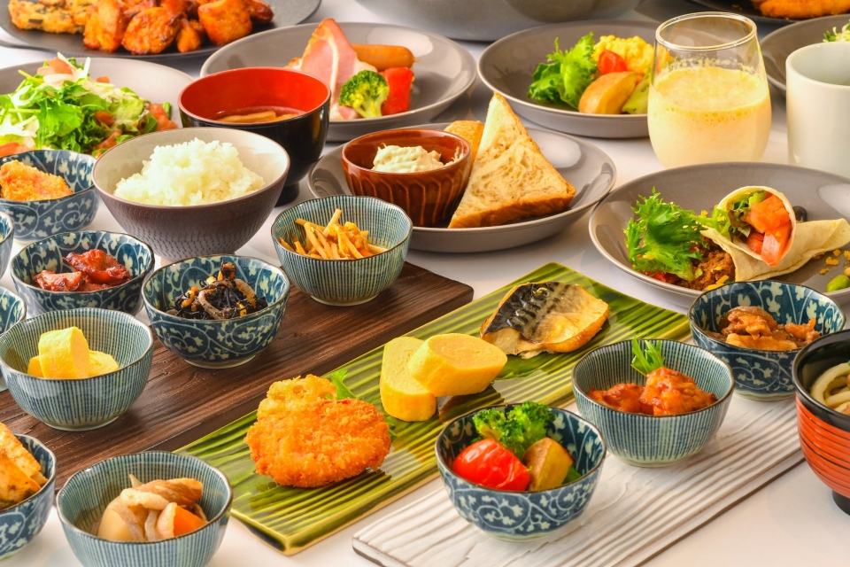 写真：朝食ビュッフェ