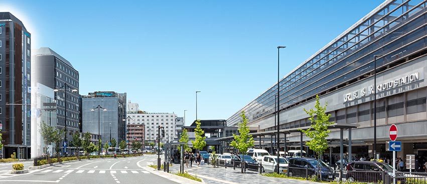 1-minute walk away from Kyoto Station Hachijo Side