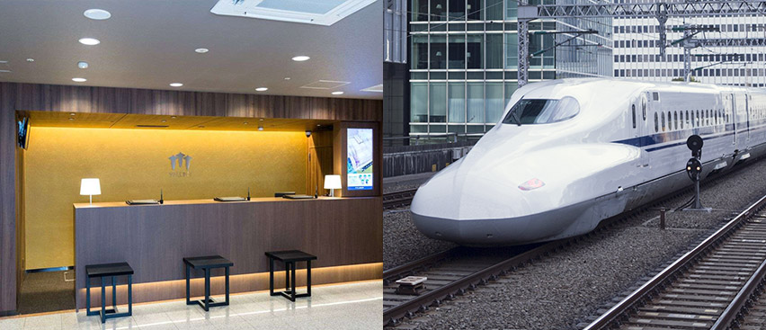 Hotel Front & Shinkansen